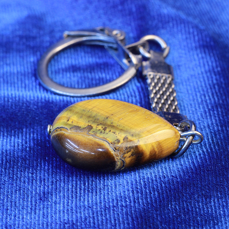 432020 - Брелок капля тигровый глаз